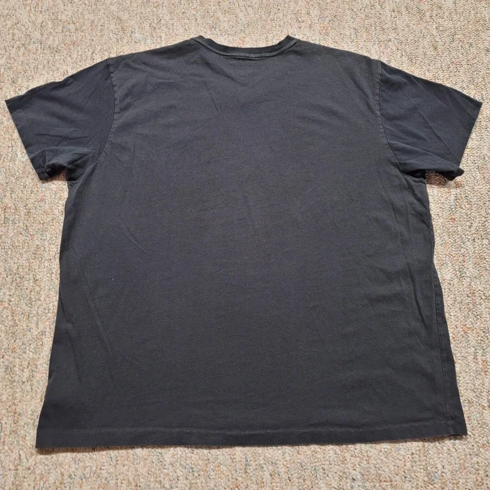 Polo Ralph Lauren Shirt Mens XL‎ Black VNeck Pullover Red Pony Rugby Tee Cotton